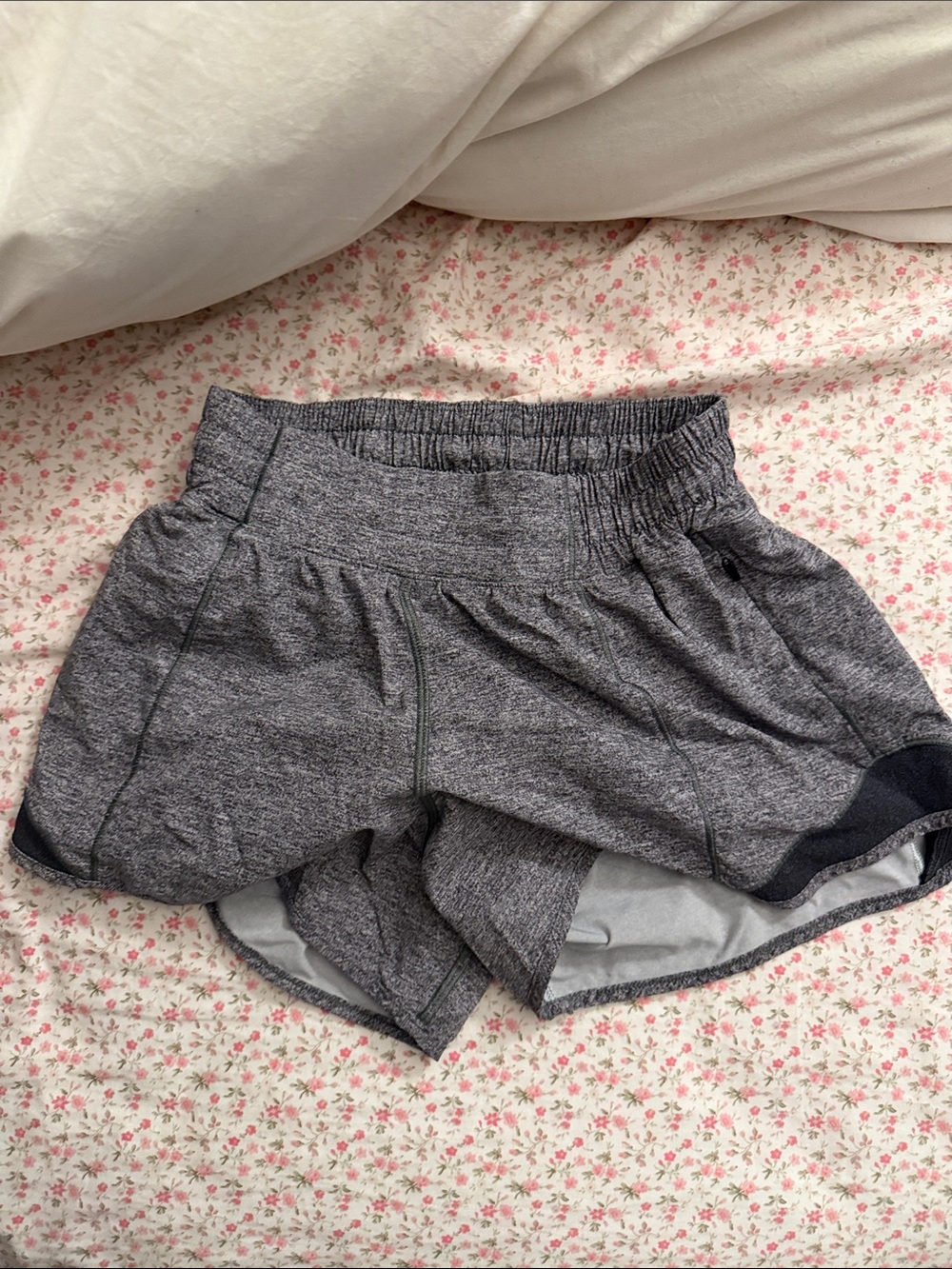 lululemon athletica Heathered Gray Athletic Shorts